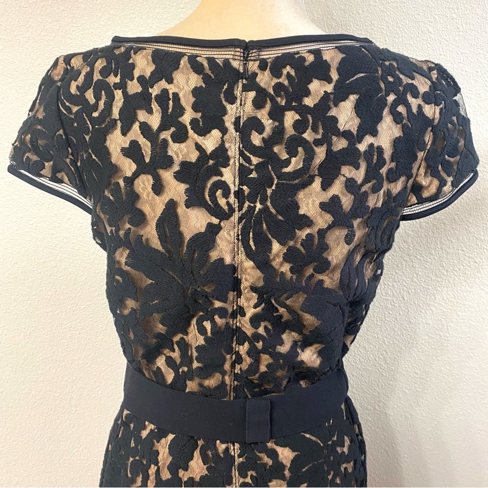 Tadashi Shoji Lace Overlay Fit and Flare Dress Size 12 - Picture 5 of 10